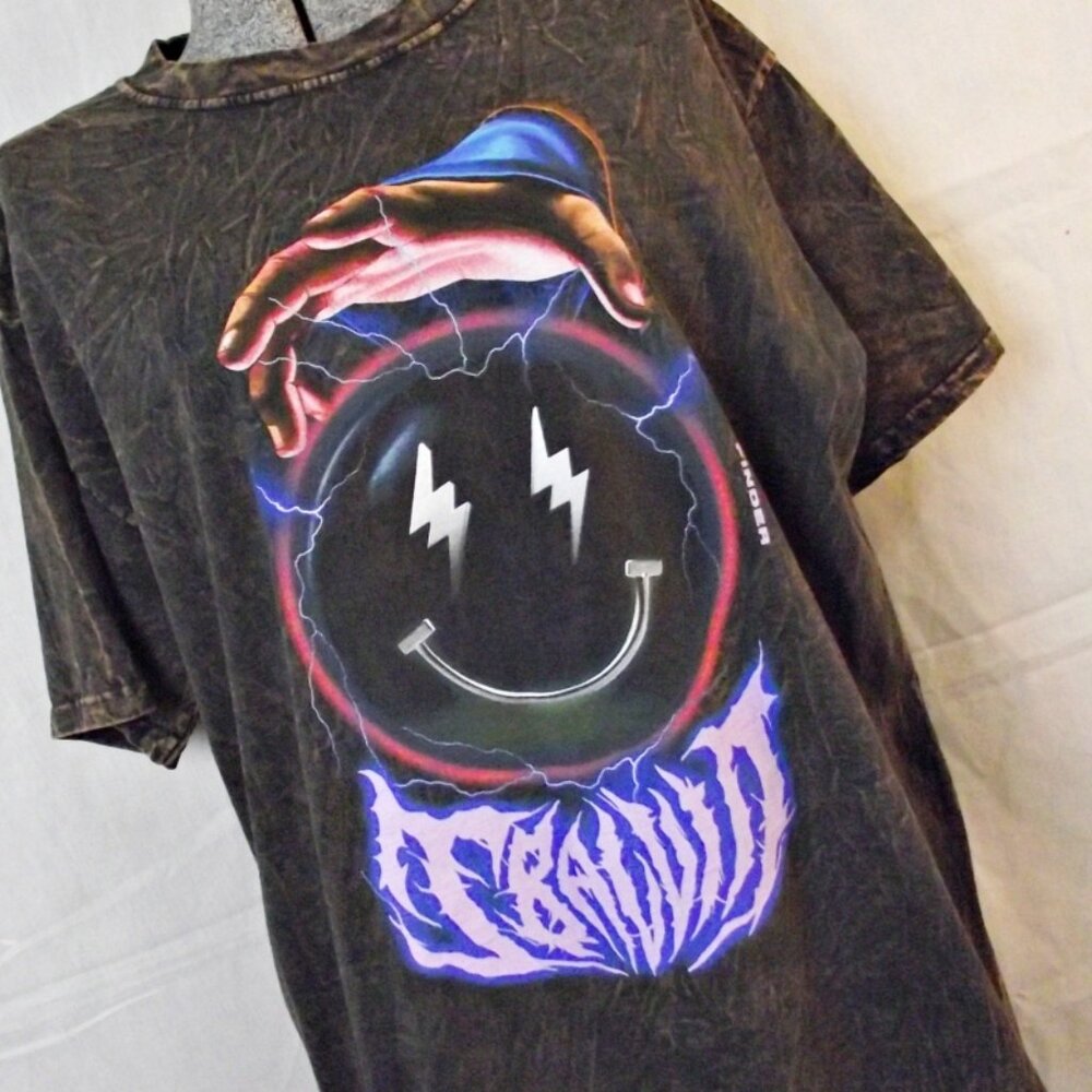 HTF Vibras J Balvin Black Washed Crystal Ball Future Finder Tee XL